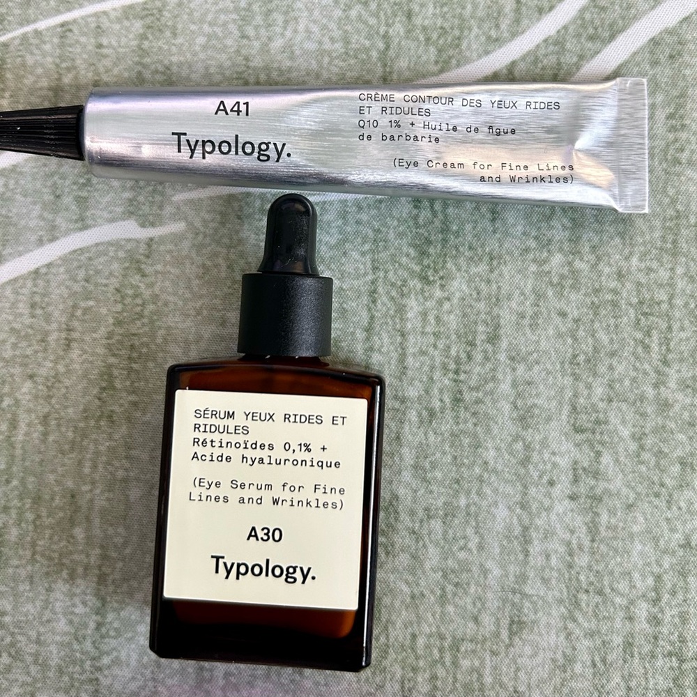 Eye Serum & Eye Cream Set in Brown and Silver